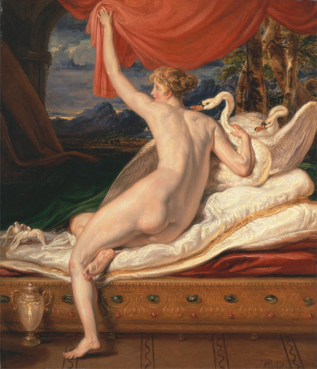Venus die opstaat van haar rustbed door James Ward