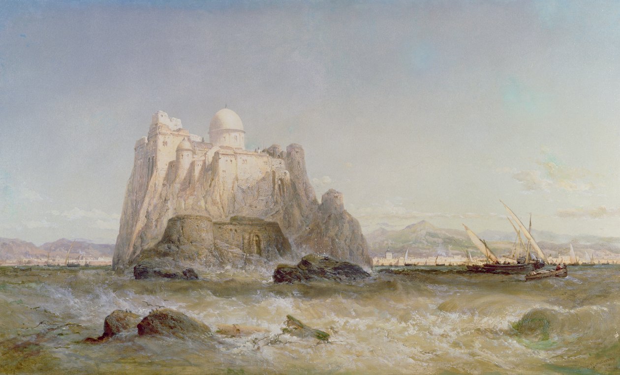 Een kasteel aan de Middellandse Zeekust door James Webb