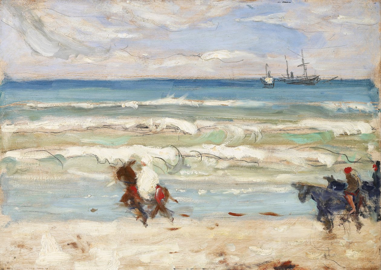 Strandscène, Tanger door James Wilson Morrice