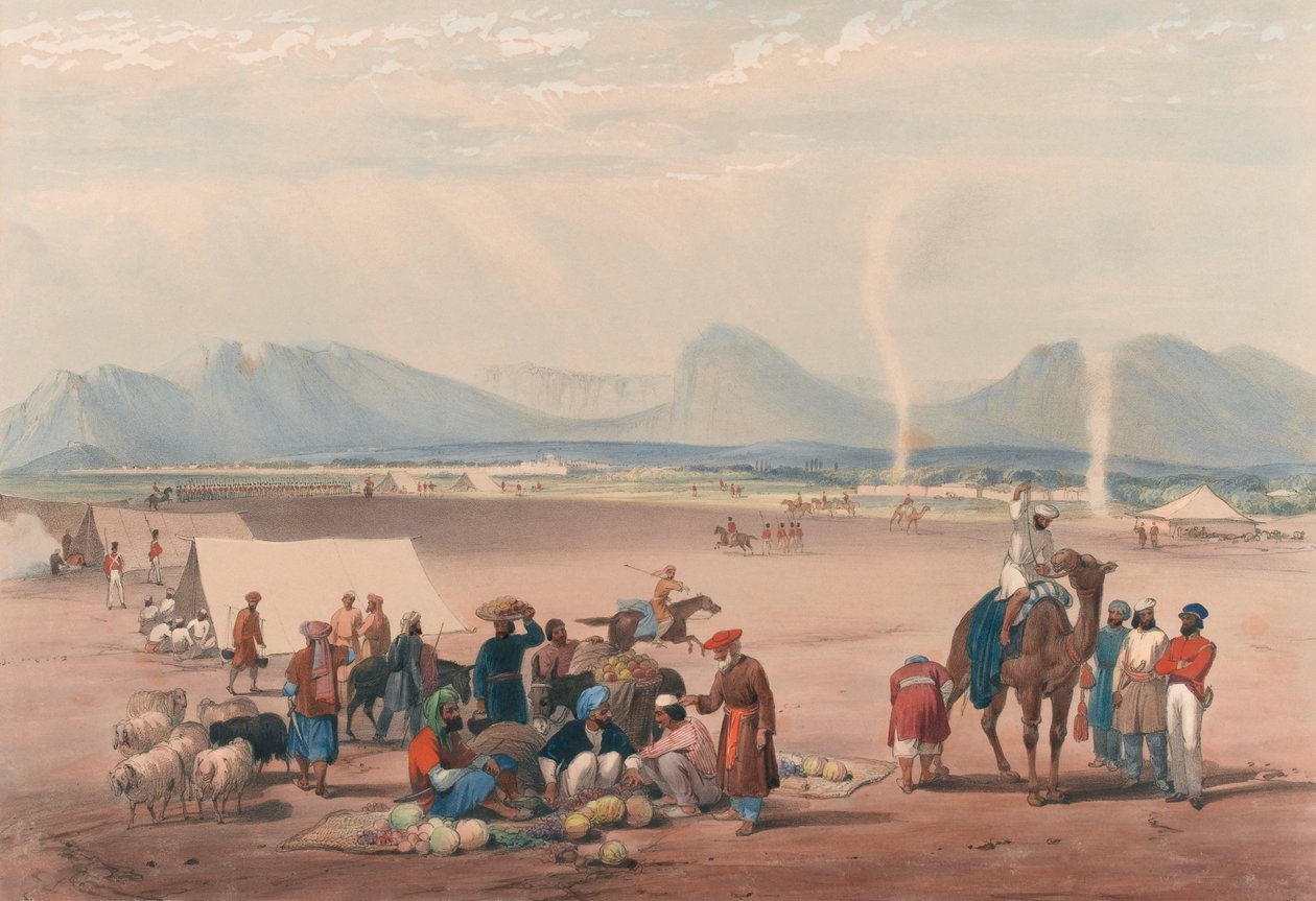 De stad Candahar door James (after) Atkinson