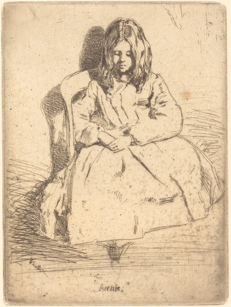 Annie zittend door James Abbott McNeill Whistler