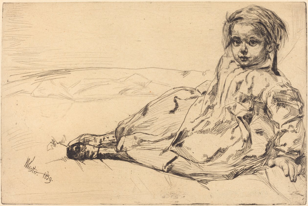 Bibi Valentin, 1859 door James Abbott McNeill Whistler
