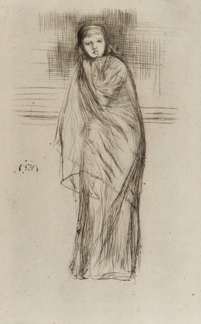 Geklede Model, 1870 door James Abbott McNeill Whistler