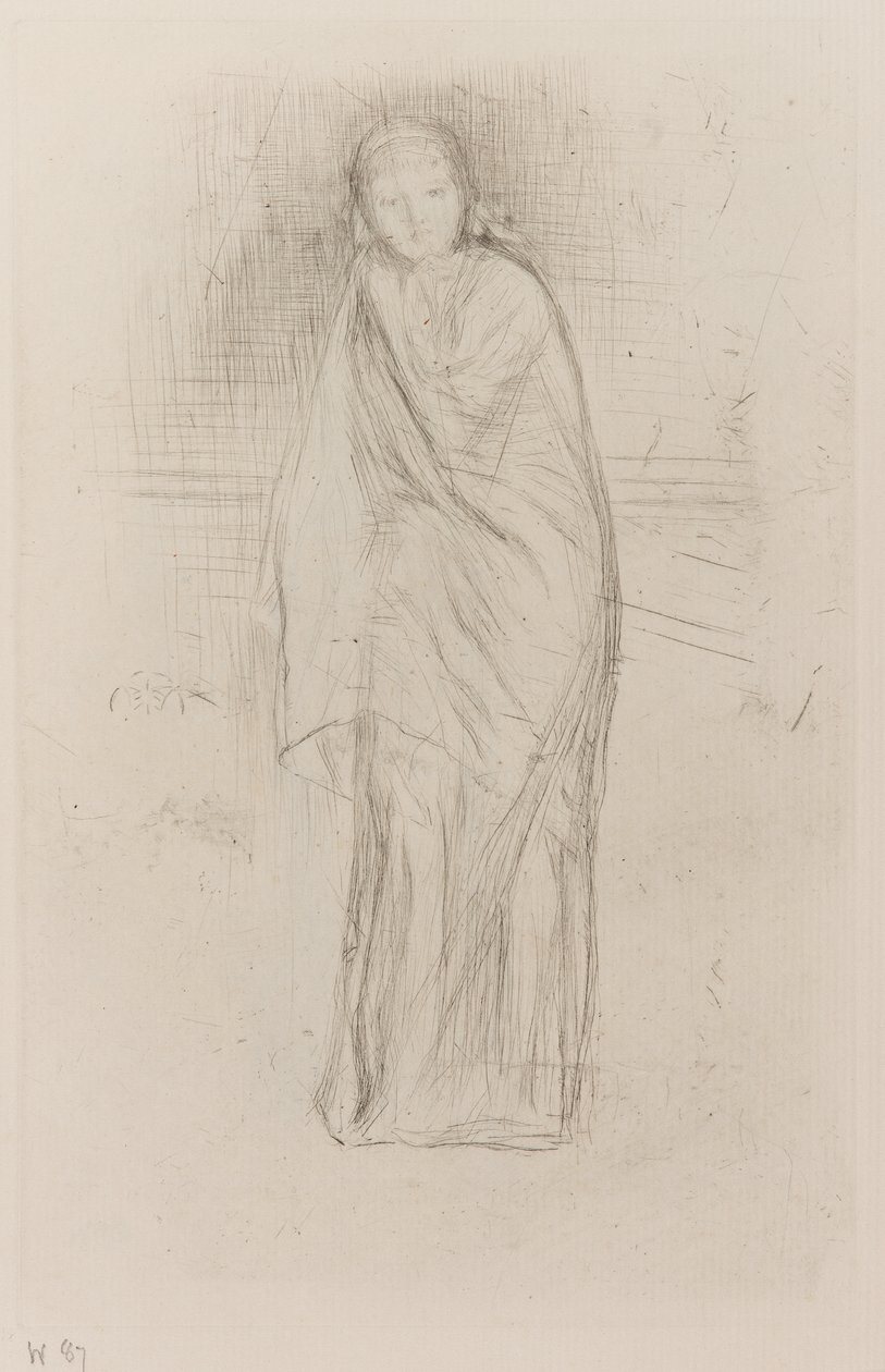 Geklede Model, 1870 door James Abbott McNeill Whistler