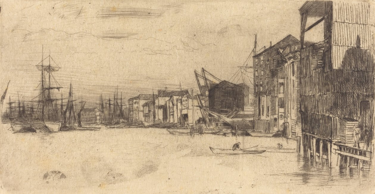 Free Trade Wharf door James Abbott McNeill Whistler