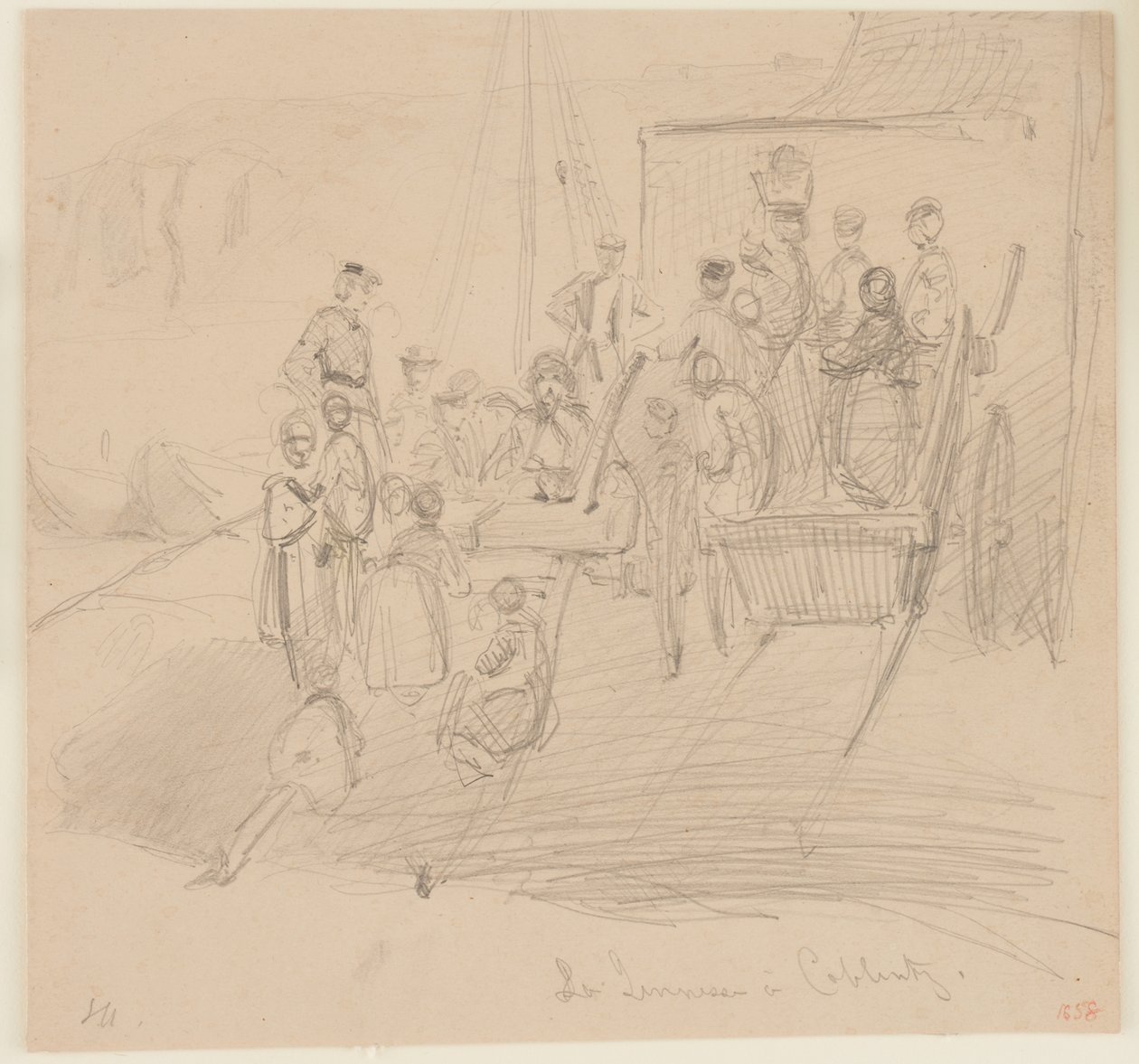 De Jeugd in Koblenz, 1858 door James Abbott McNeill Whistler