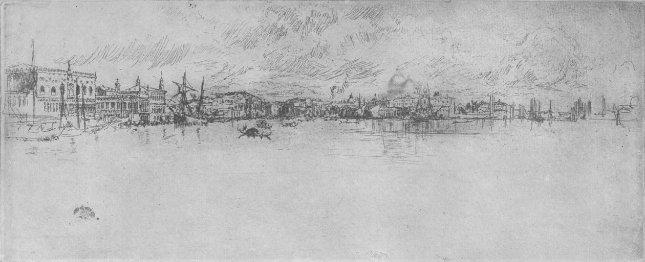 Lang Venetië, ca. 1880, 1904 door James Abbott McNeill Whistler