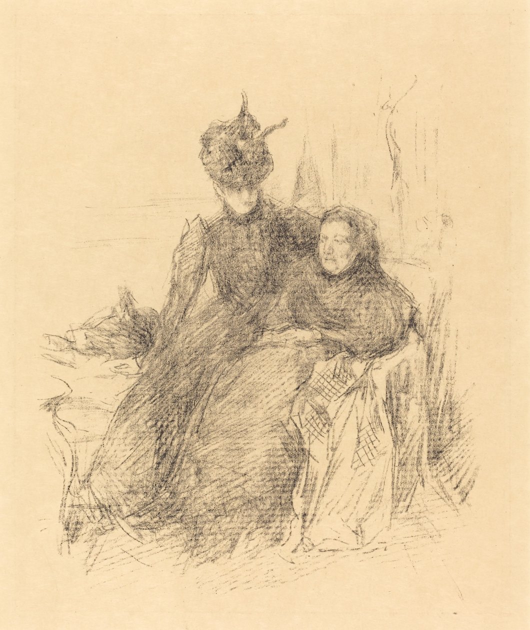 Moeder en dochter, 1897 door James Abbott McNeill Whistler