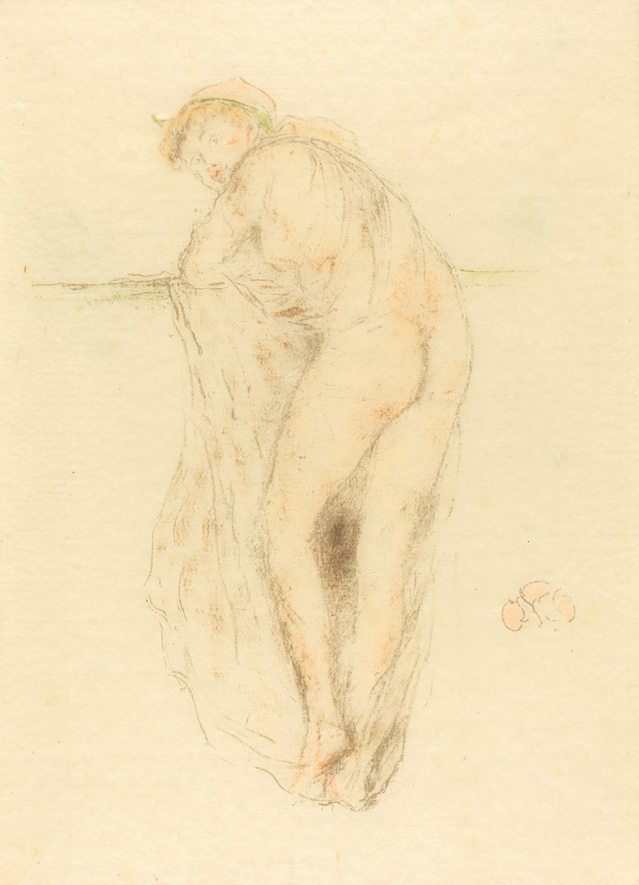 Naaktmodel, Achteraanzicht, 1891 door James Abbott McNeill Whistler