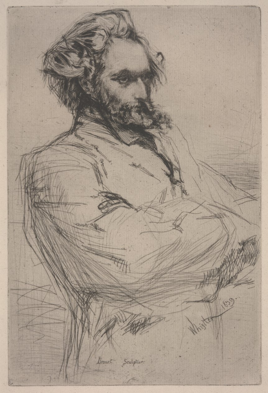 Portret van Drouet door James Abbott McNeill Whistler