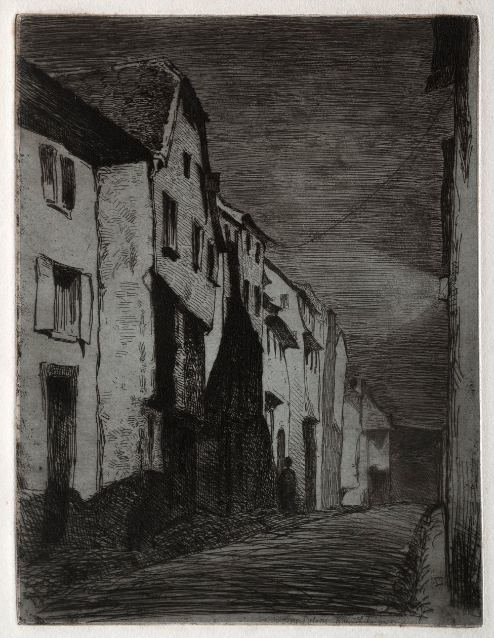 Straat in Saverne door James Abbott McNeill Whistler