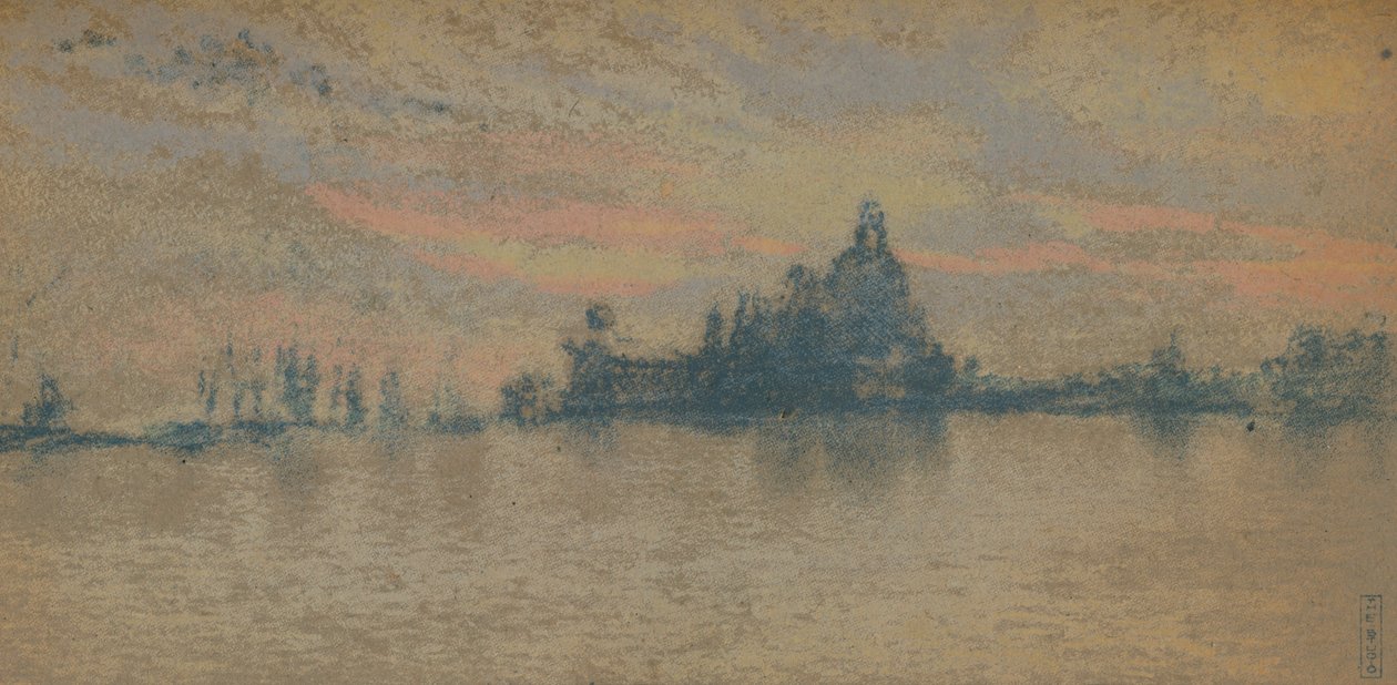 Zonsondergang: Venetië, ca. 1880 1903-1904 door James Abbott McNeill Whistler