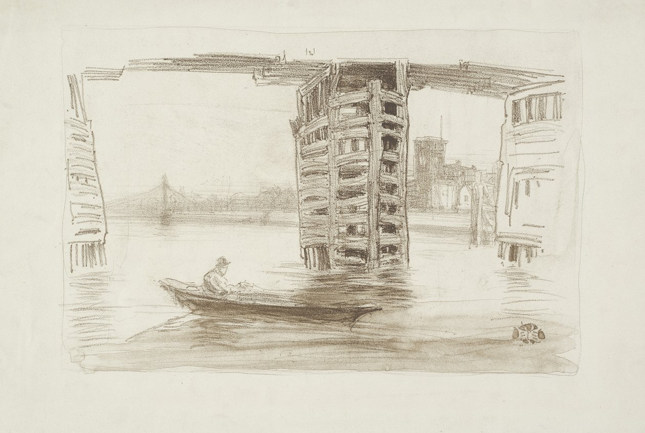 De brede brug door James Abbott McNeill Whistler