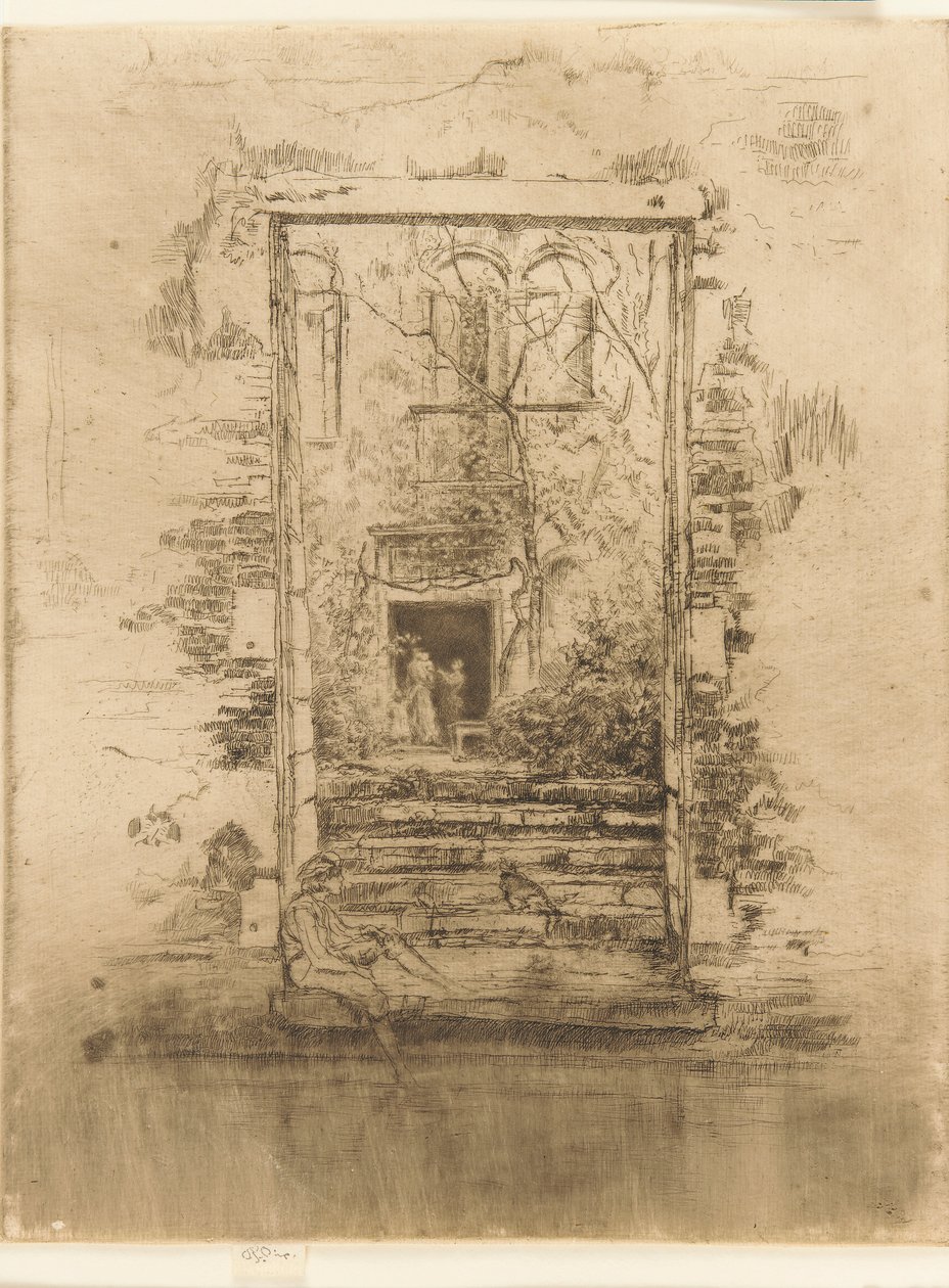 De tuin, 1879-1880 door James Abbott McNeill Whistler