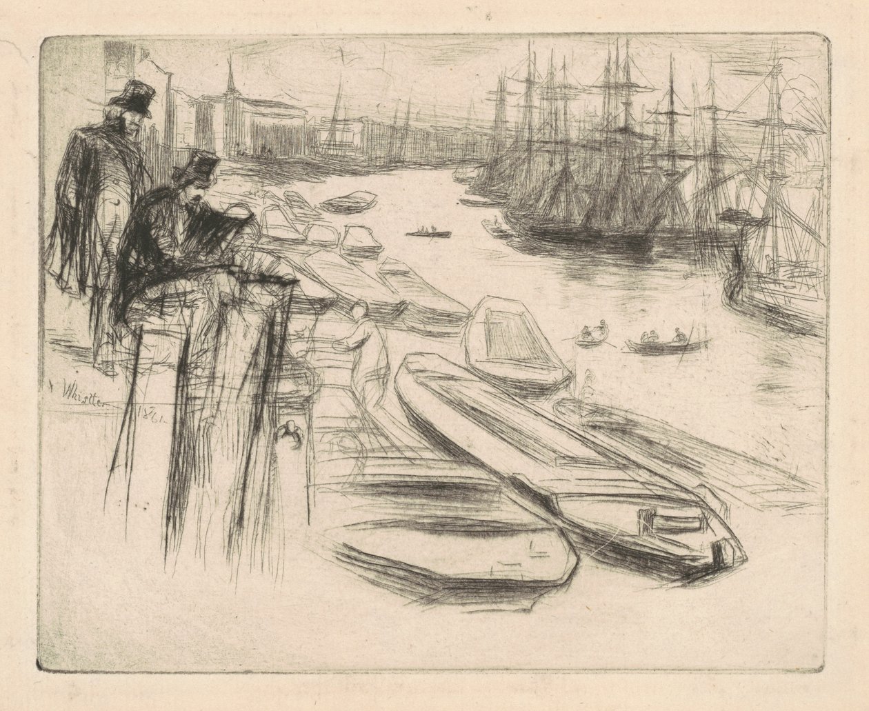 Het kleine zwembad door James Abbott McNeill Whistler