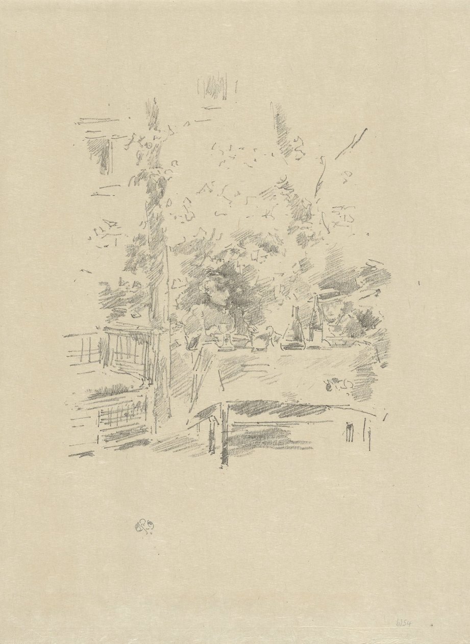 Tête-à-tête in de tuin door James Abbott McNeill Whistler