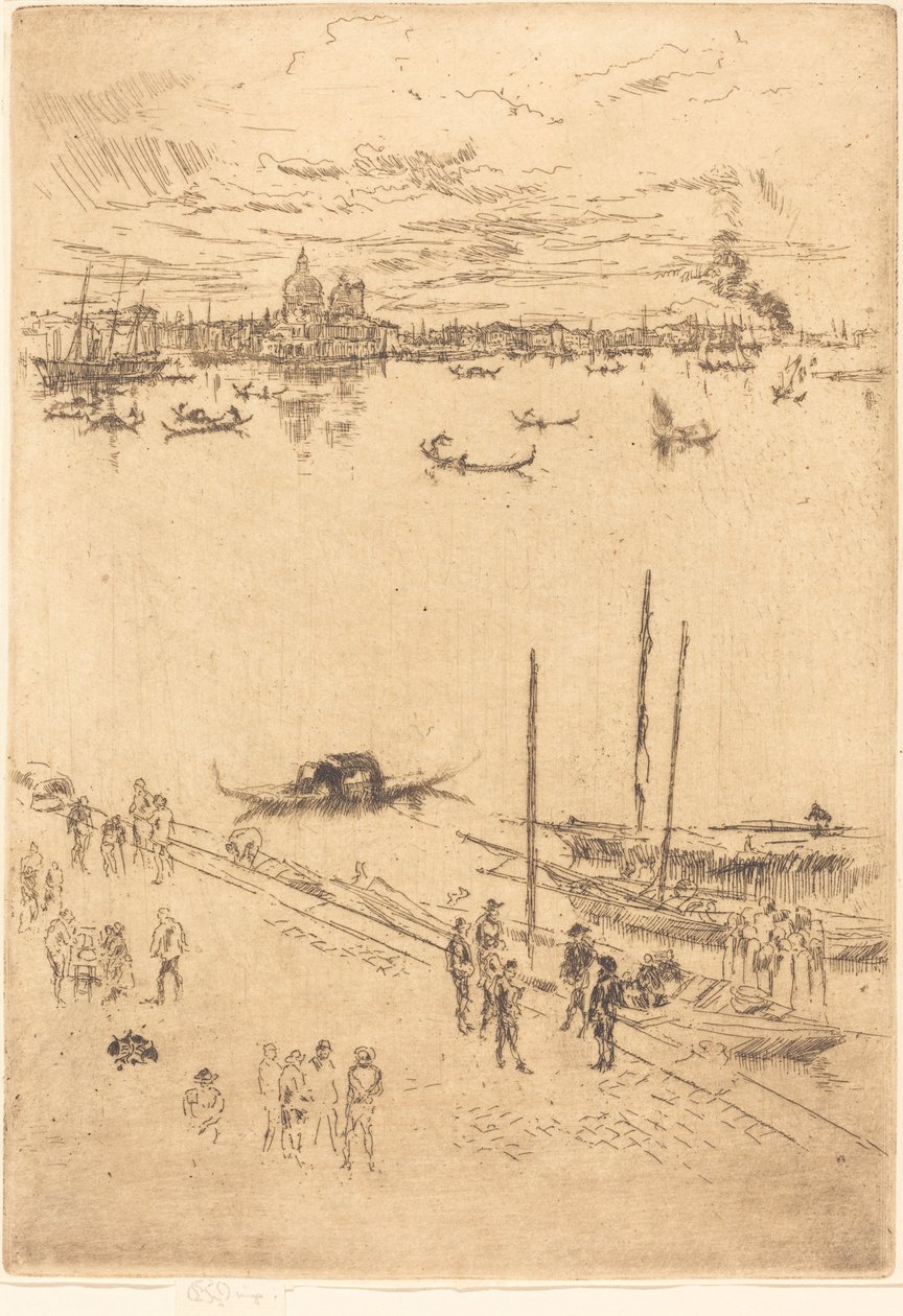 Staand Venetië door James Abbott McNeill Whistler