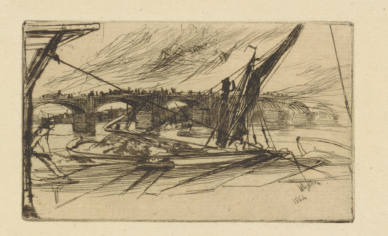 Vauxhall Bridge door James Abbott McNeill Whistler