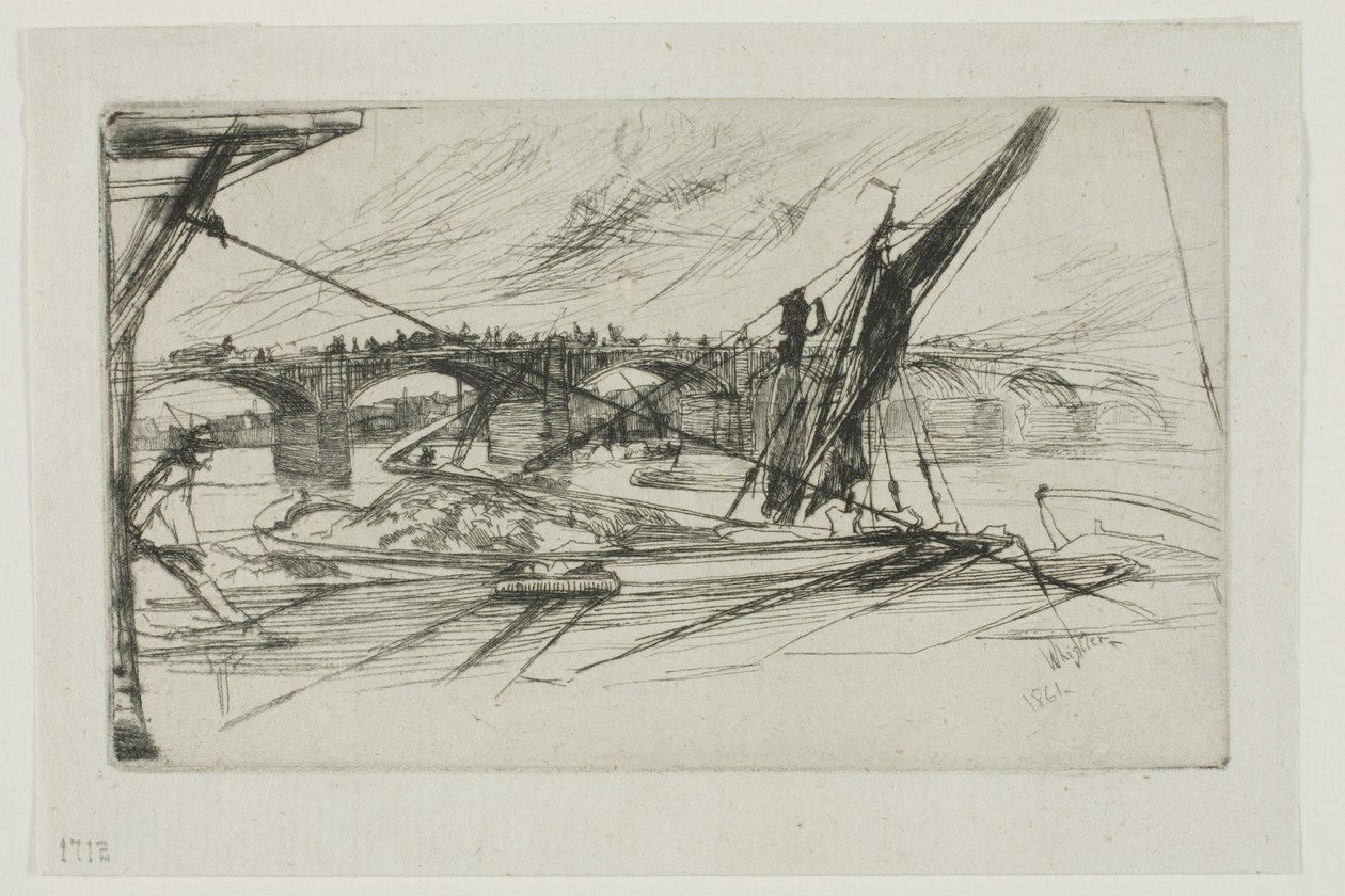Vauxhallbrug door James Abbott McNeill Whistler