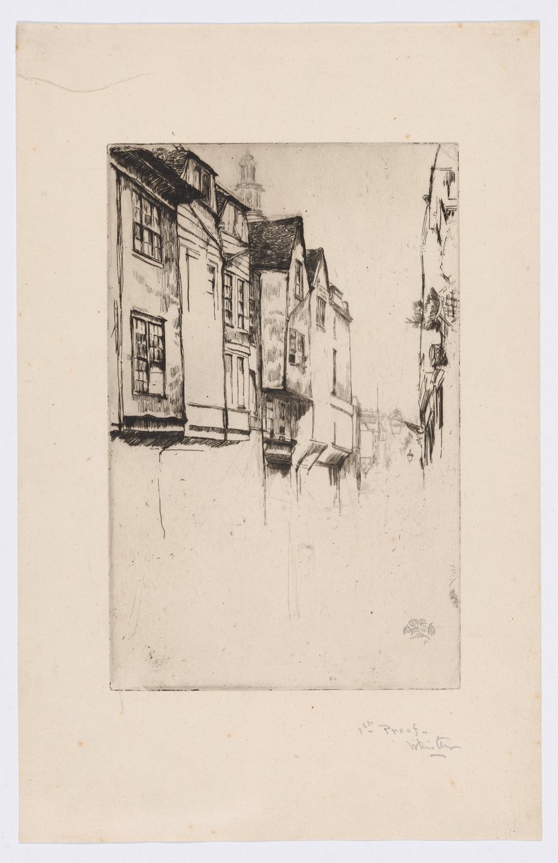 Wych Street, Londen door James Abbott McNeill Whistler