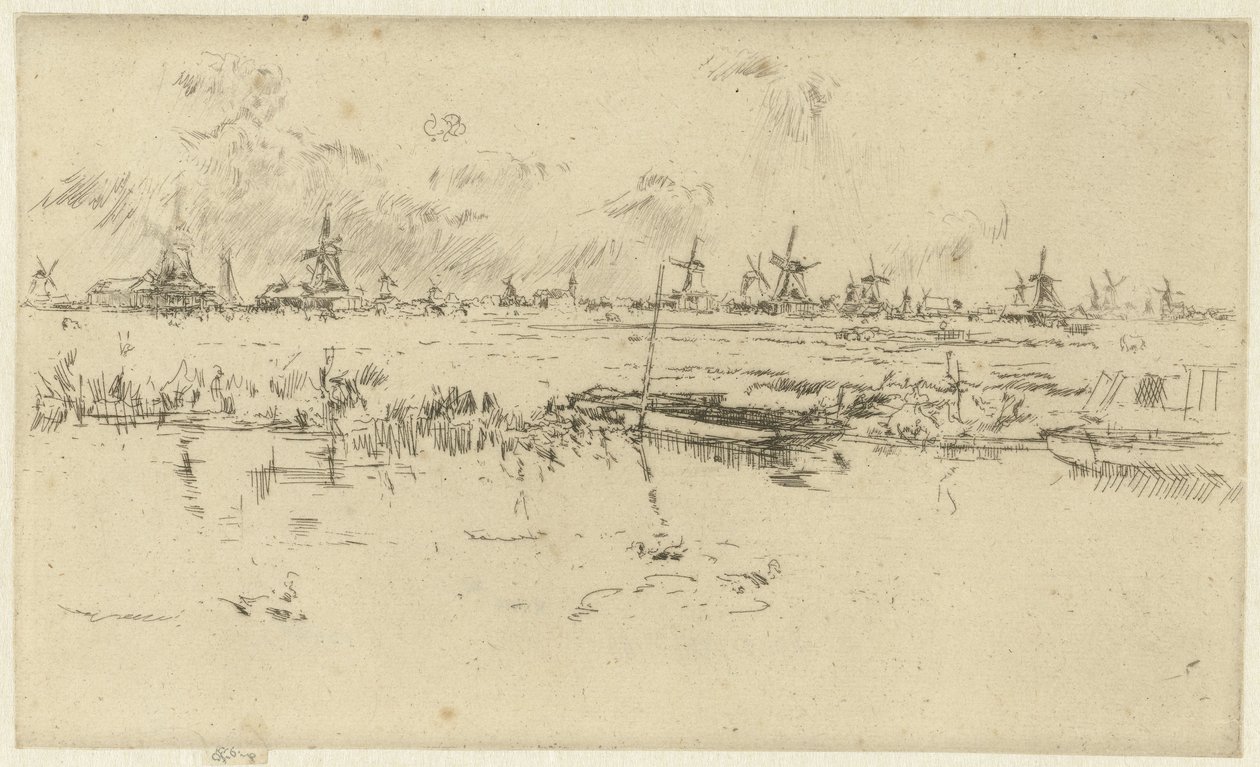 Zaandam door James Abbott McNeill Whistler