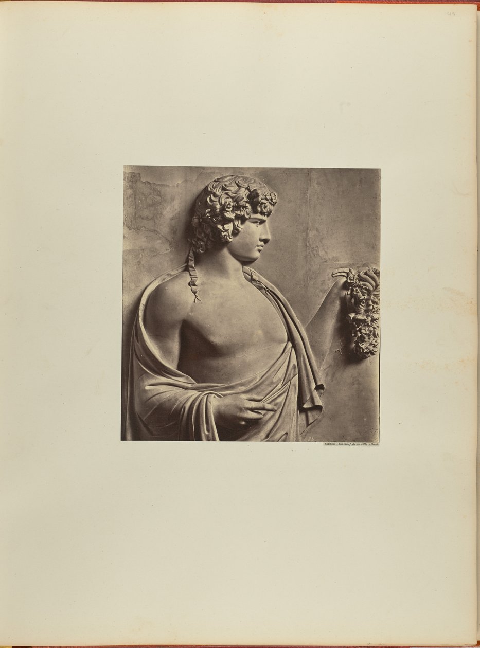 Antinous, bas-reliëf van de stad Albani door James Anderson