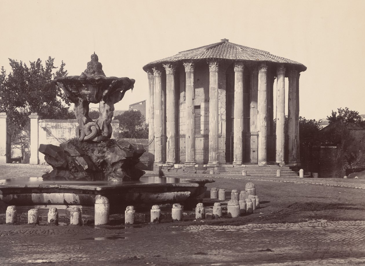Tempel van Vesta en Fontein, Rome door James Anderson