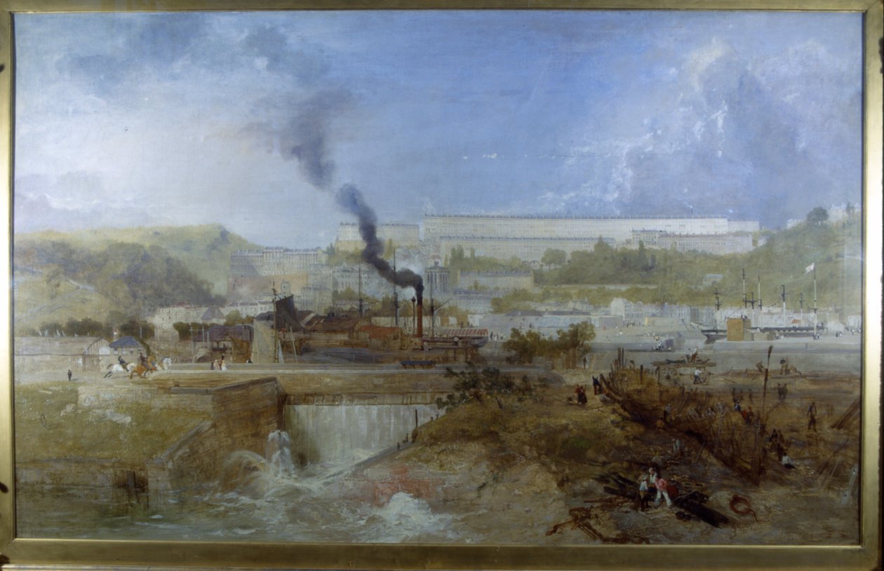 Clifton vanaf de Overfall Dam door James Baker Pyne