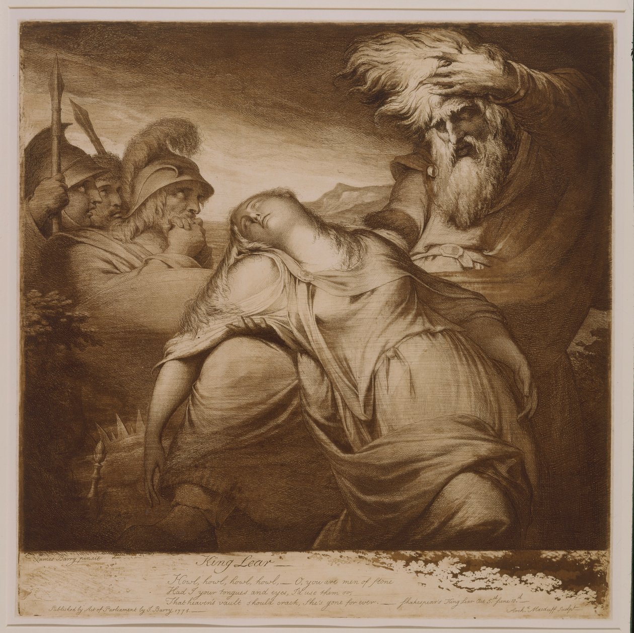 Koning Lear en Cordelia door James Barry