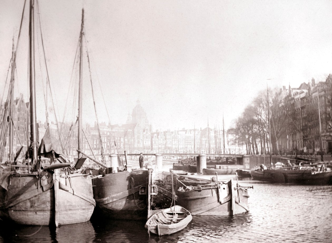 Kanaalboten, Rotterdam, 1898 door James Batkin