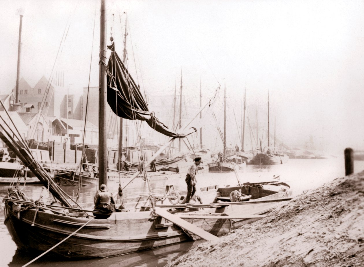 Kanalboten, Rotterdam, 1898 door James Batkin