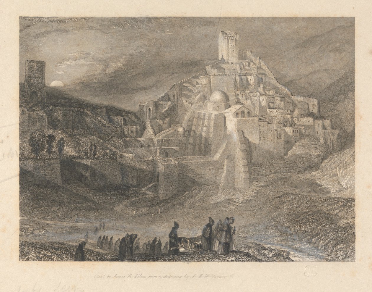 Santa Sabas en de Kidronbeek door James Baylis Allen