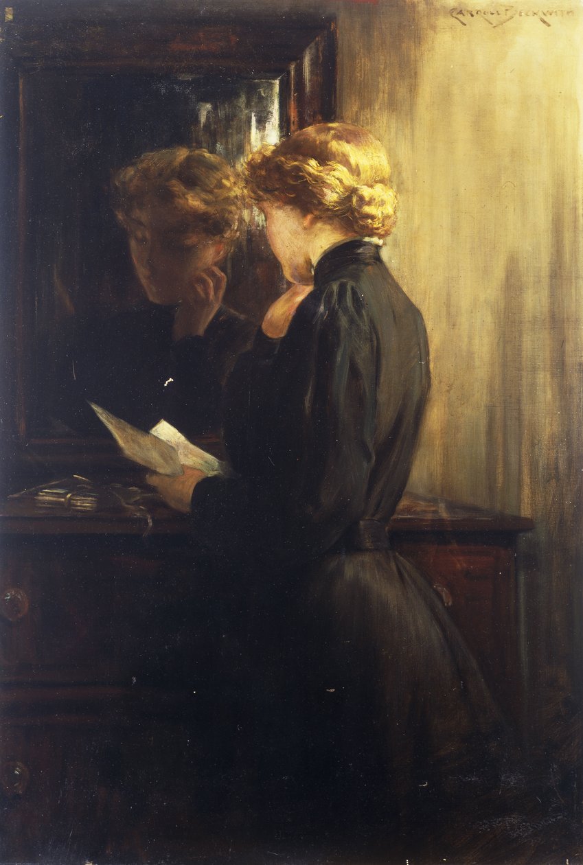 De Brief, 1910 door James Carroll Beckwith