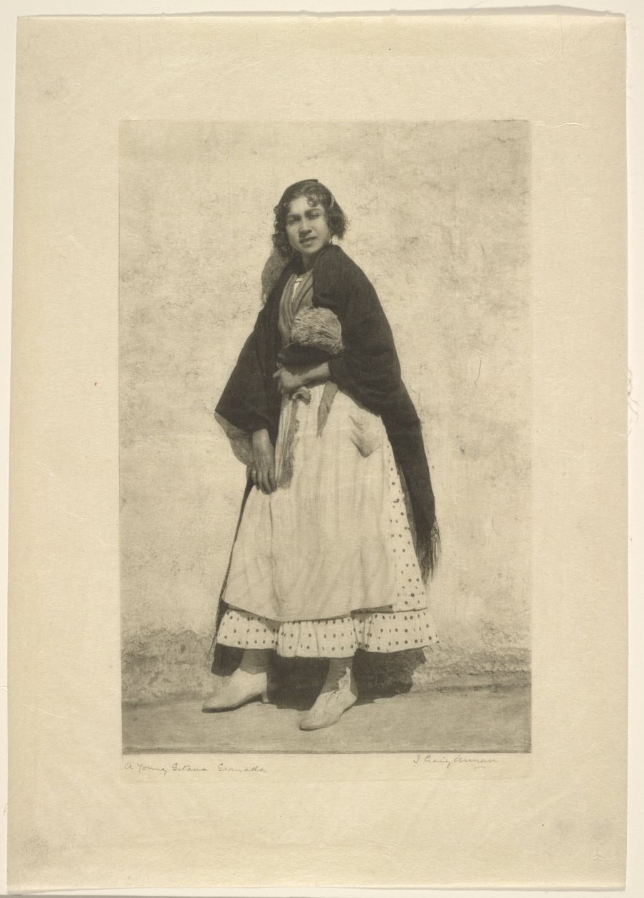 Een jonge Gitana, Granada door James Craig Annan