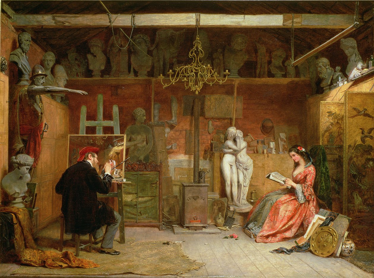 Het Atelier van de Kunstenaar door James Digman Wingfield