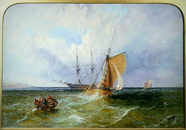 Schepen voor de kust door James Edwin Meadows