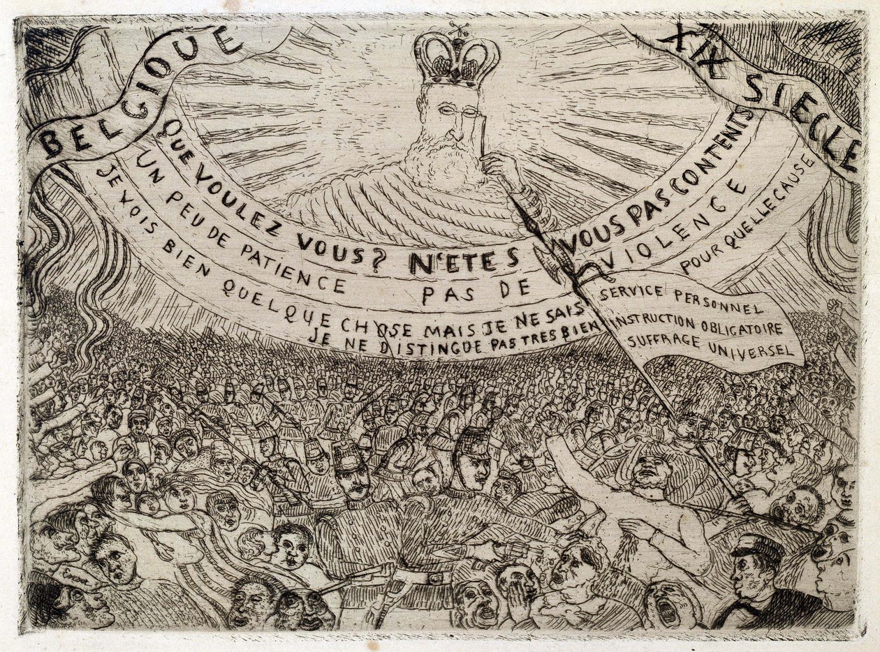 België in de 19e eeuw door James Ensor