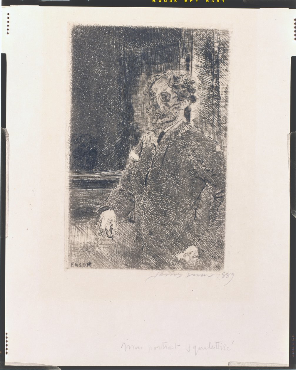 Mijn portret als skelet door James Ensor