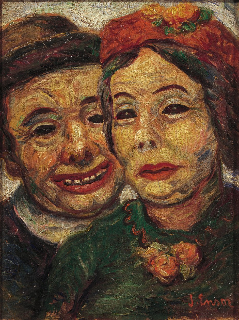 Het gemaskerde paar door James Ensor