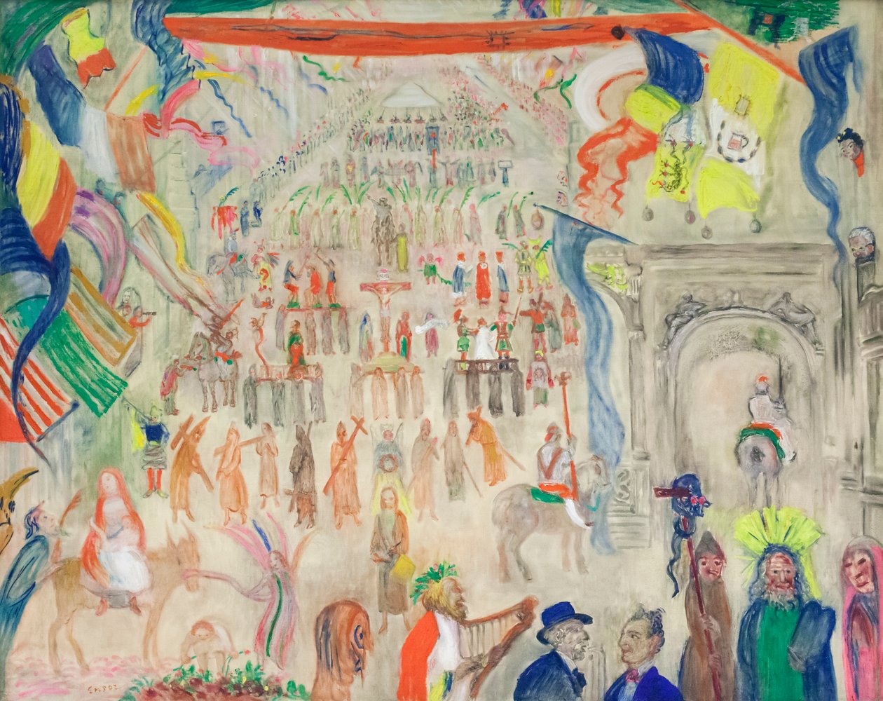 De Processie van de Boetelingen, Veurne door James Ensor