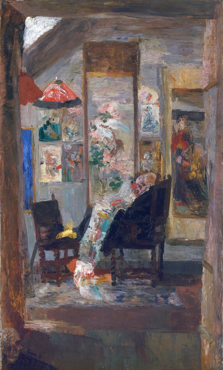 Skelet met chinoiserieën eromheen door James Ensor