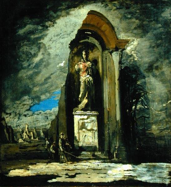 Het Monument, c.1916-17 door James Ferrier Pryde