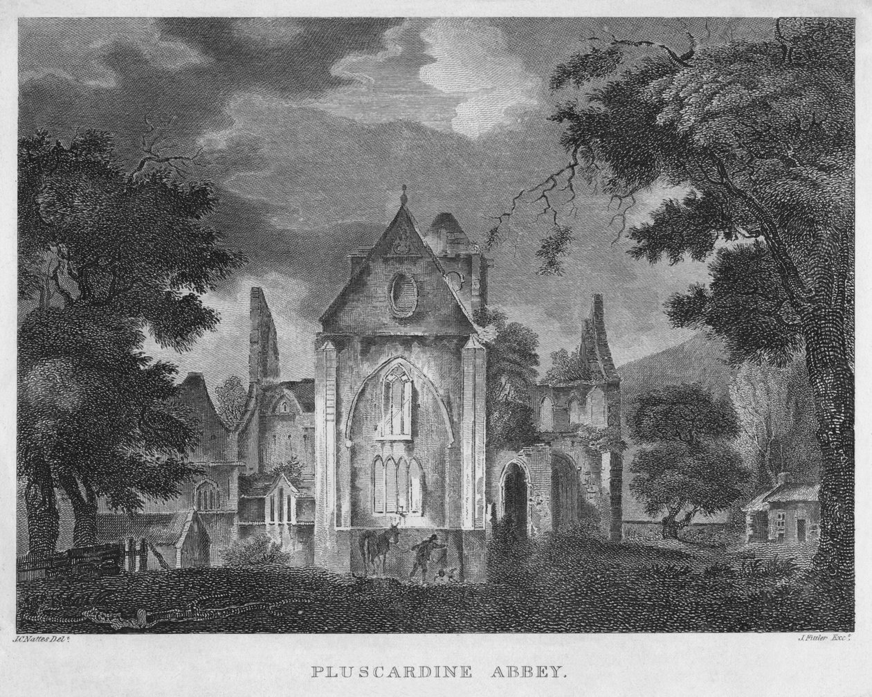 Pluscardine Abdij, 1804 door James Fittler