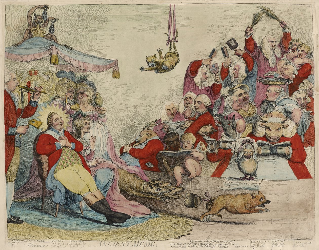 Oude muziek [recto] door James Gillray