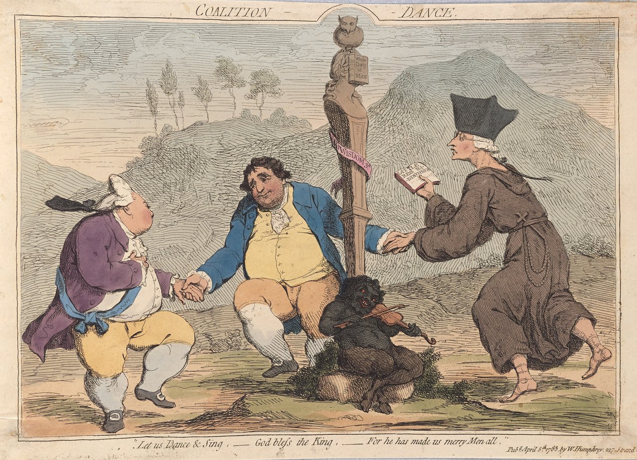 Coalitie dans door James Gillray