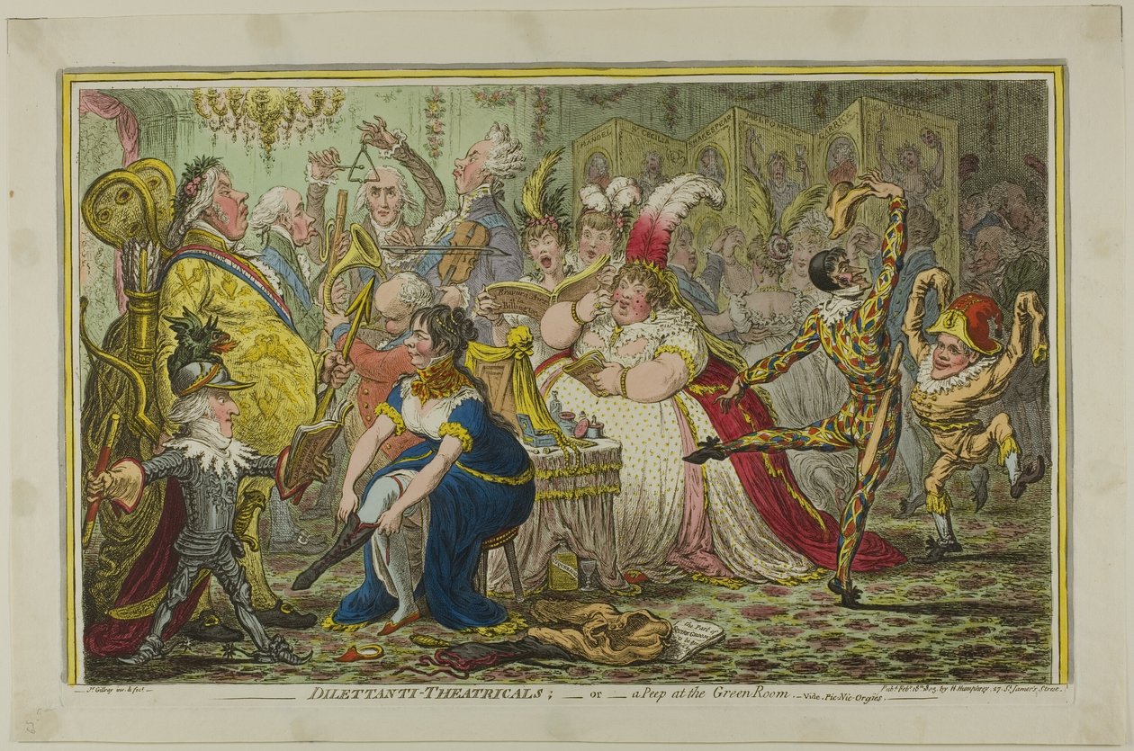 Amateurs-Theatricals door James Gillray