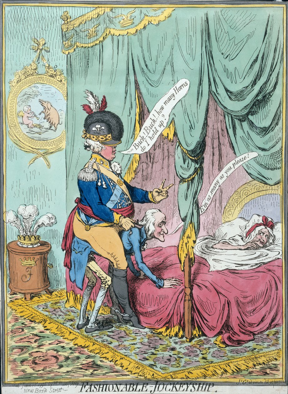 Modieuze Jockeyschap, uitgegeven door Hannah Humphrey door James Gillray