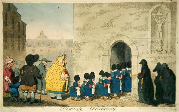 Vlaamse karakters, uitgegeven door Hannah Humphrey door James Gillray