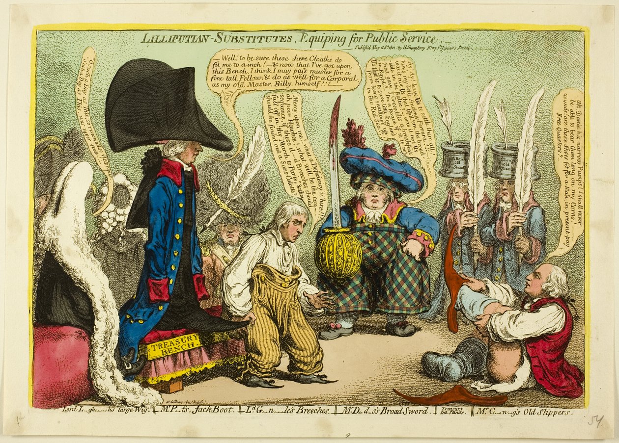 Lilliputtersvervangers, Uitrusting voor openbare diensten door James Gillray