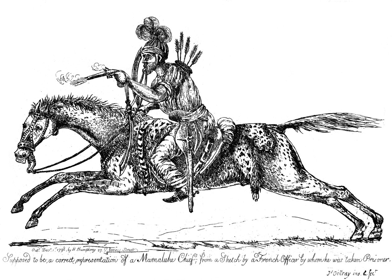 Mamelukse leider, 1798 door James Gillray